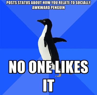 socially awkward penguin